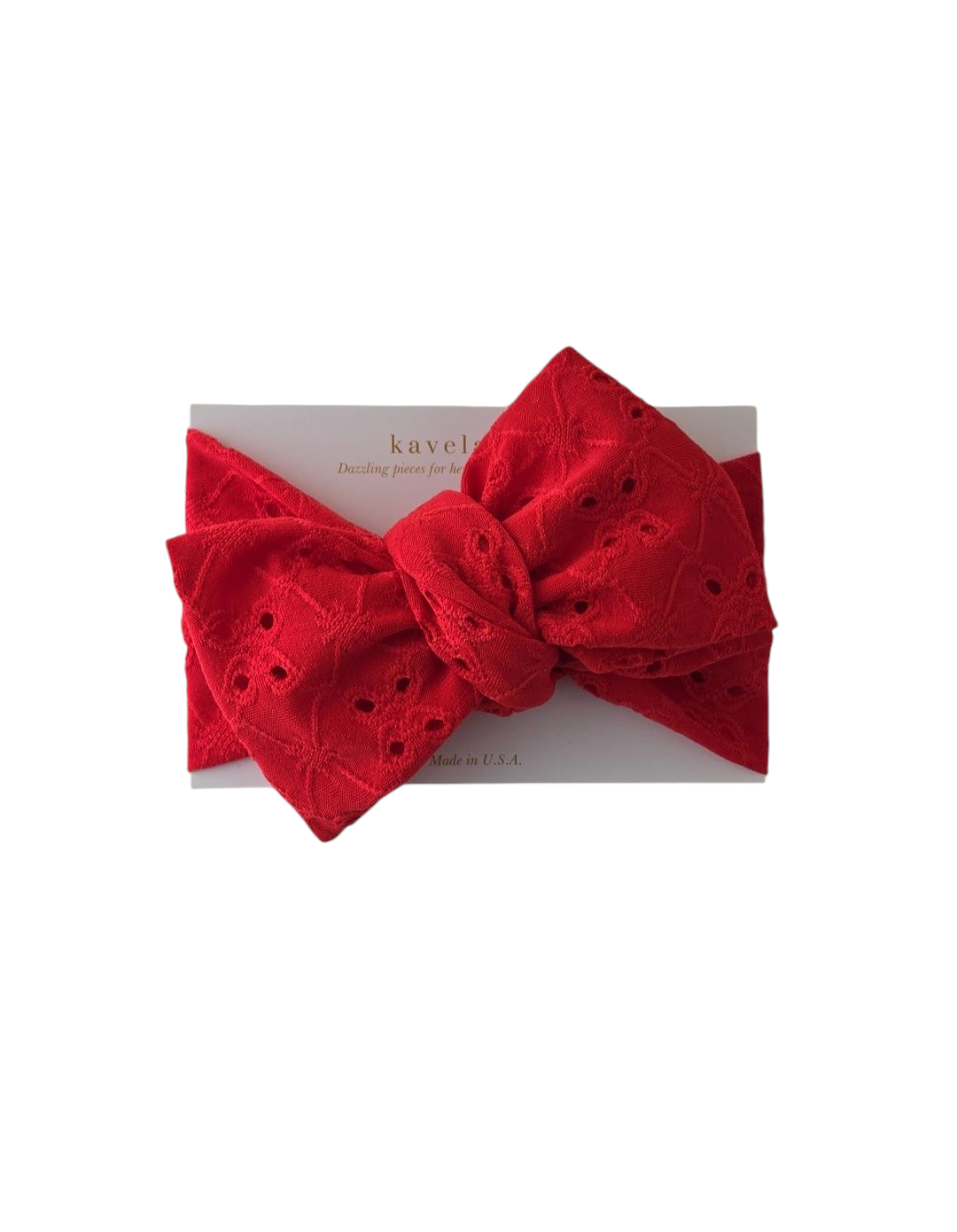 Oversized Red eyelet | Oversized Headband