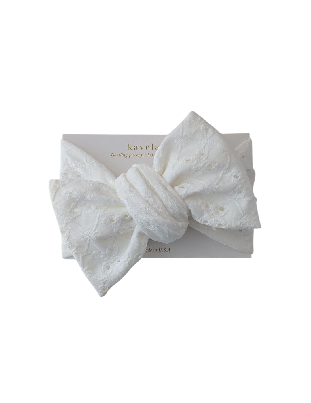 White Eyelet | Oversized Headband