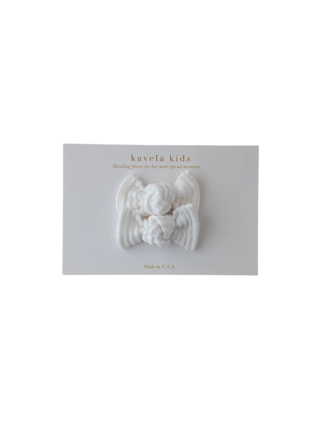 White Wavy Bows | set of 2