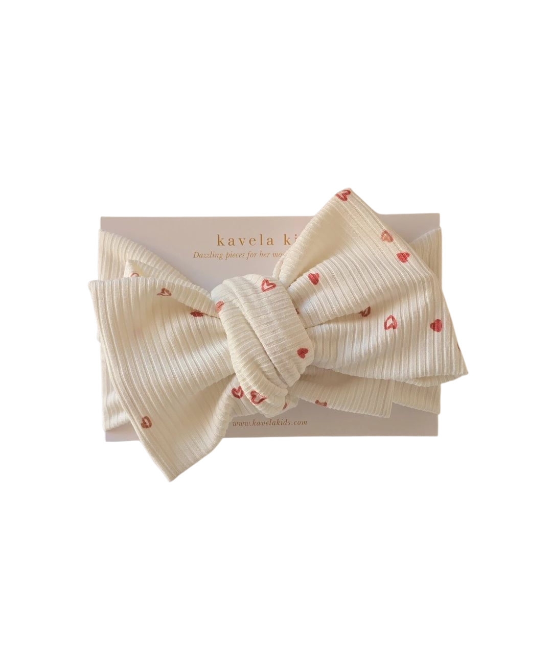 Mini hearts ribbed | Oversized headband
