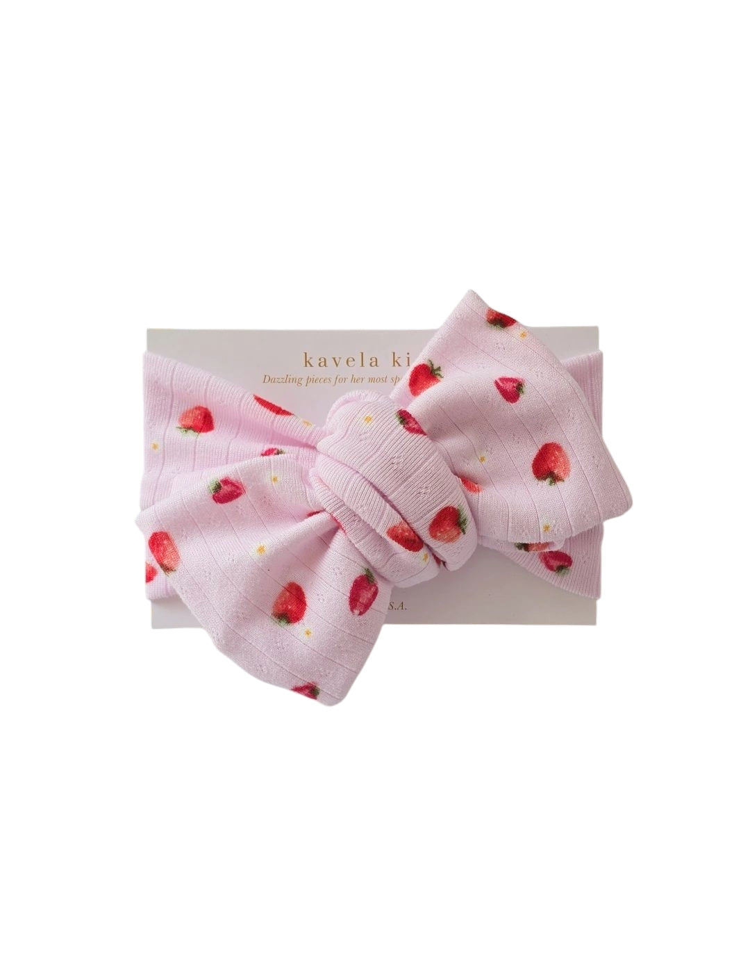 Pink - Strawberries | Oversized Headband