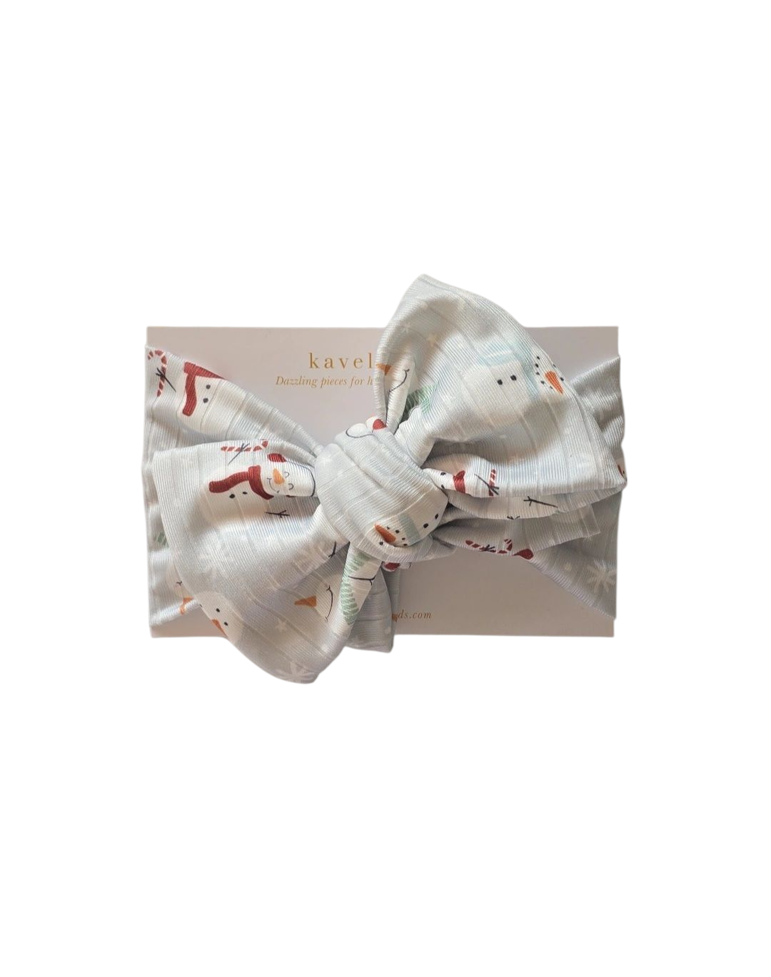 Snowman soft blue | Oversized Headband Bow