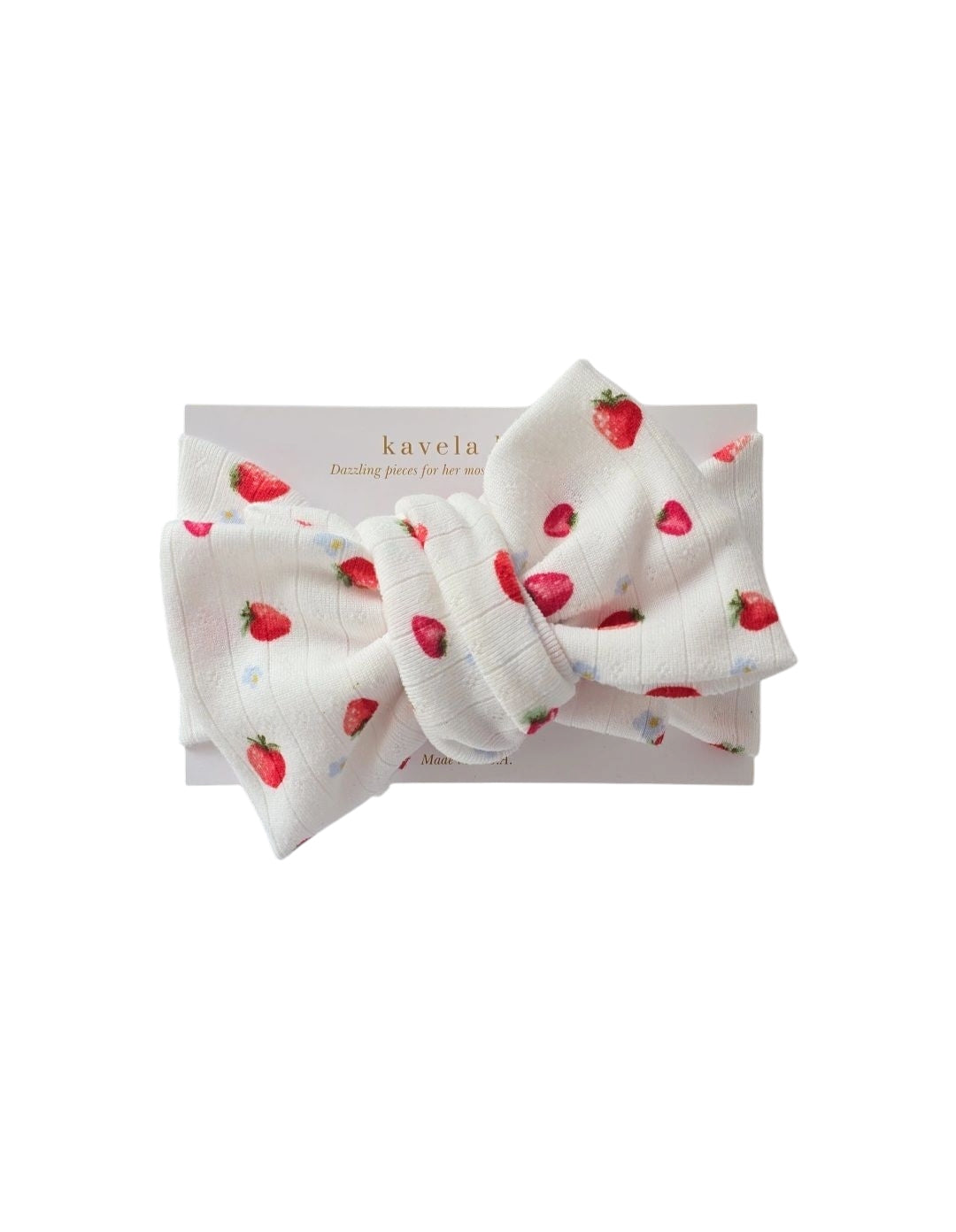 White - Strawberries | Oversized Headband