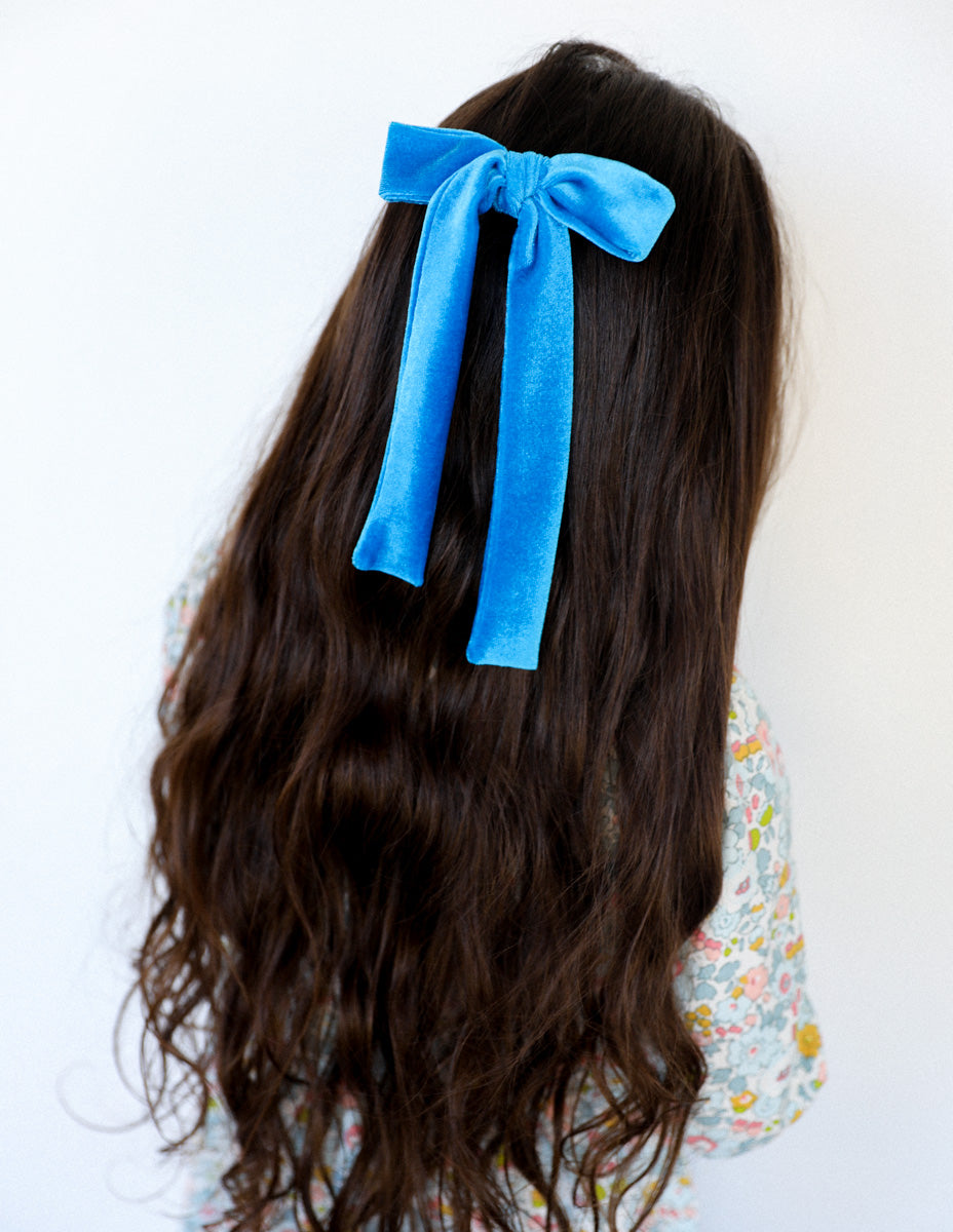 Luxe velvet Long tail bow / Provence bow / Ribbon style Bow