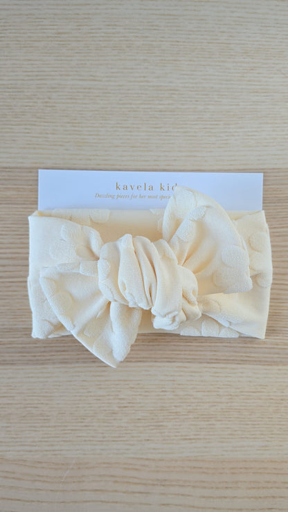 Classic Headband Bow | Cream