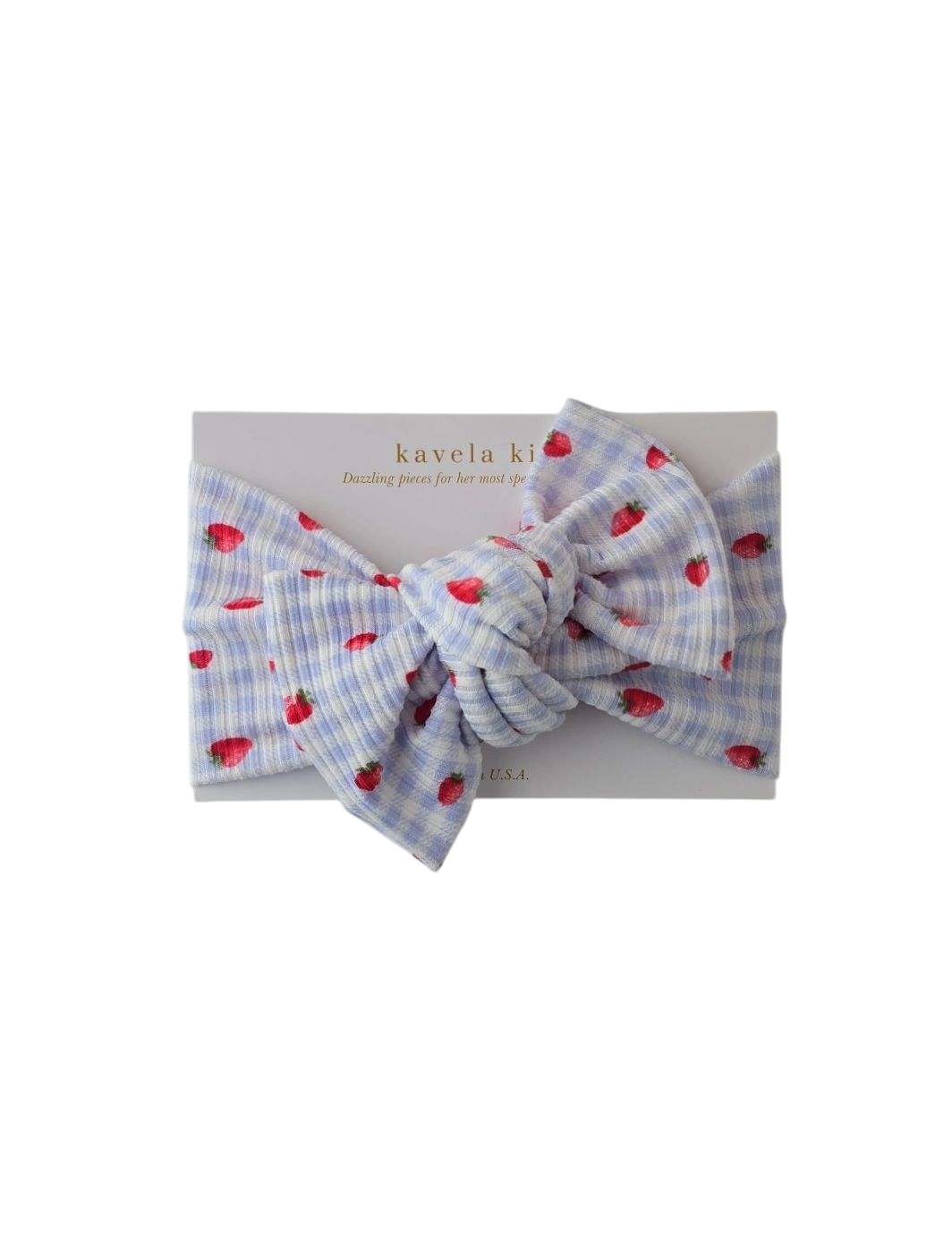 Americana Strawberries Rib | Classic Headband