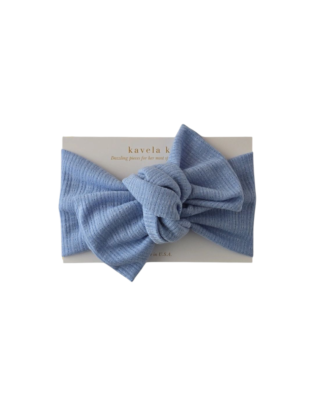 Pointelle Medium Blue | classic Headband
