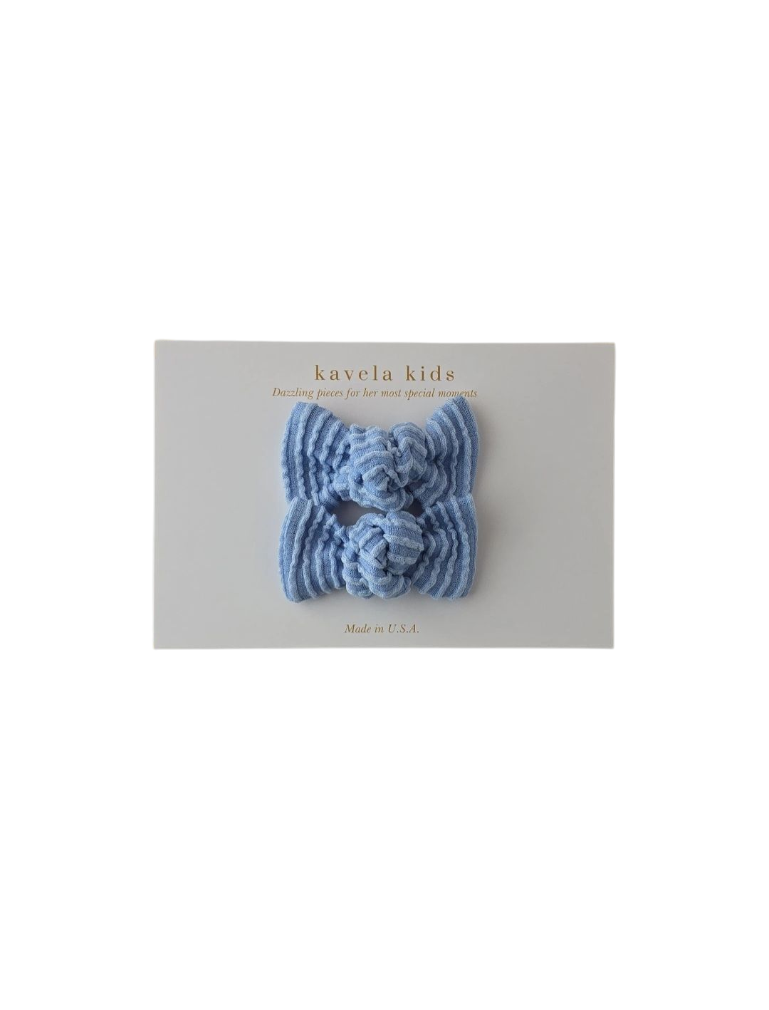 Medium Blue Bows | set of 2