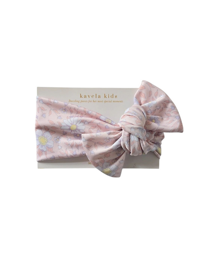 Swim Headband | Light peach ditsy