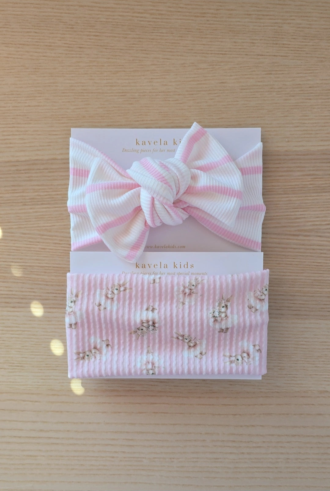 Wavy on light pink stripes | sweet ballerina Bunnies