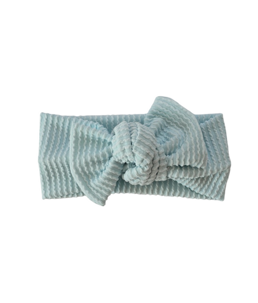 Light Blue wavy |Classic Headband Bow