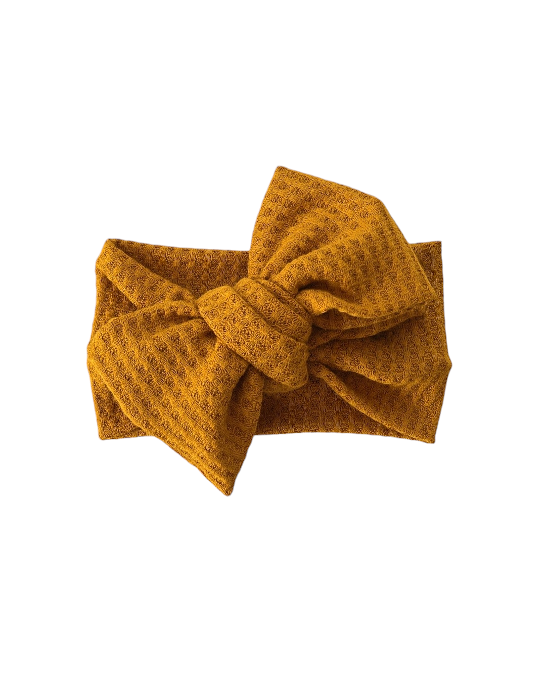 Mustard waffle | Oversized Headband Bow