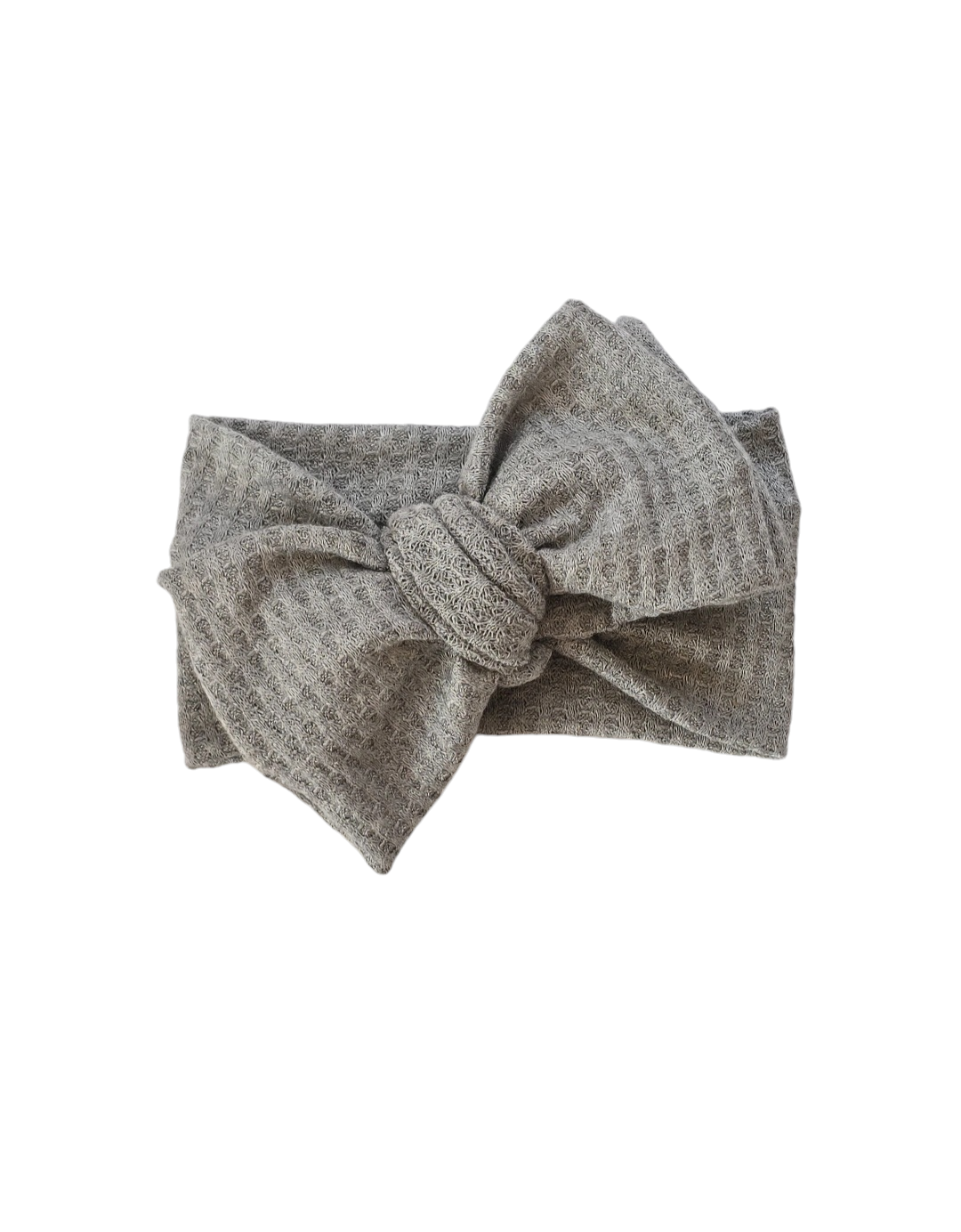 Light Gray waffle | Oversized Headband Bow