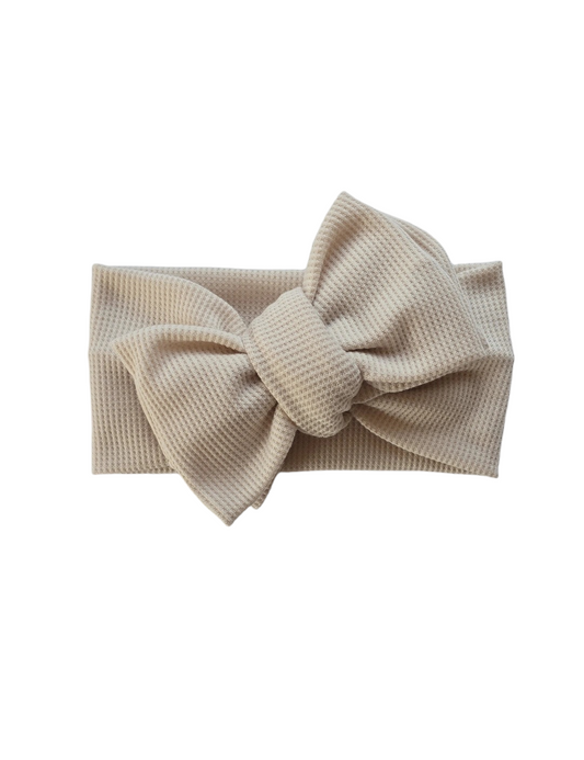 Sand waffle | Oversized Headband Bow