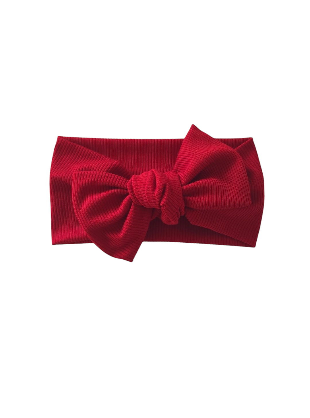 Red rib Classic Headband Bow