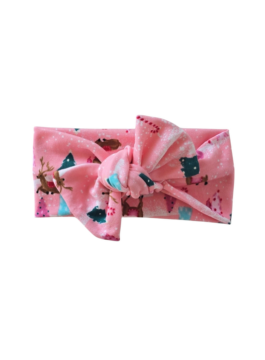 Reindeer candy cane Classic Headband Bow