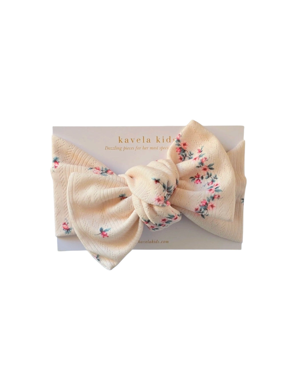 Pointelle ditsy floral Sand | Classic Headband