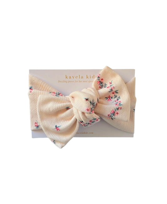 Pointelle ditsy floral Sand | Classic Headband