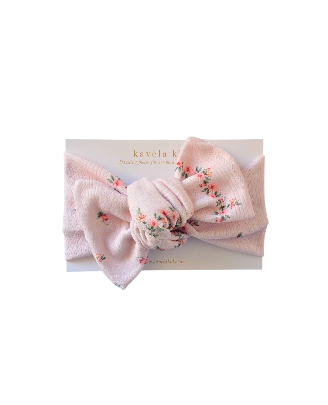 Pointelle ditsy floral blush | Classic Headband