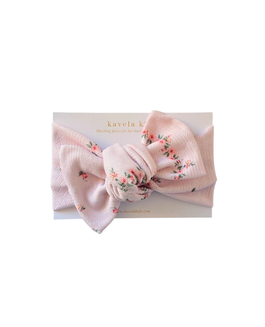 Pointelle ditsy floral blush | Classic Headband
