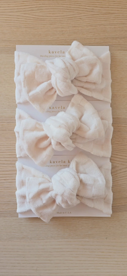 Ivory check | Classic Headband