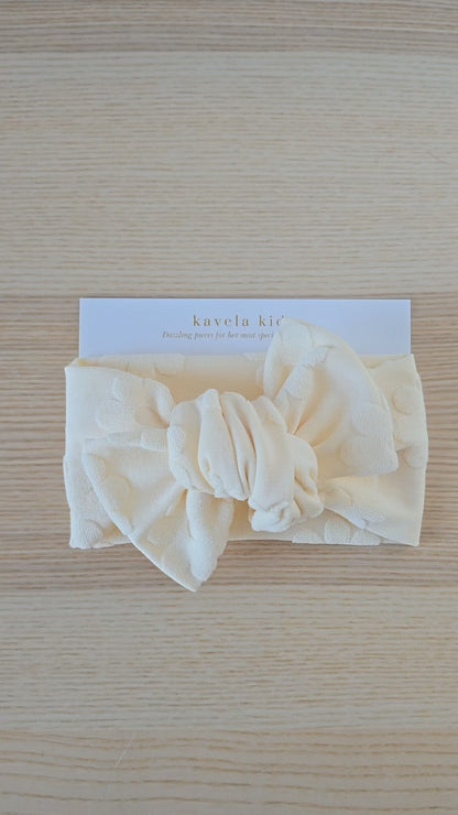 Classic Headband Bow | Cream