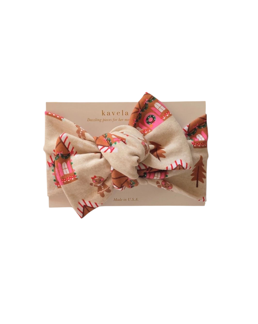 Gingerbread | Classic Headband Bow