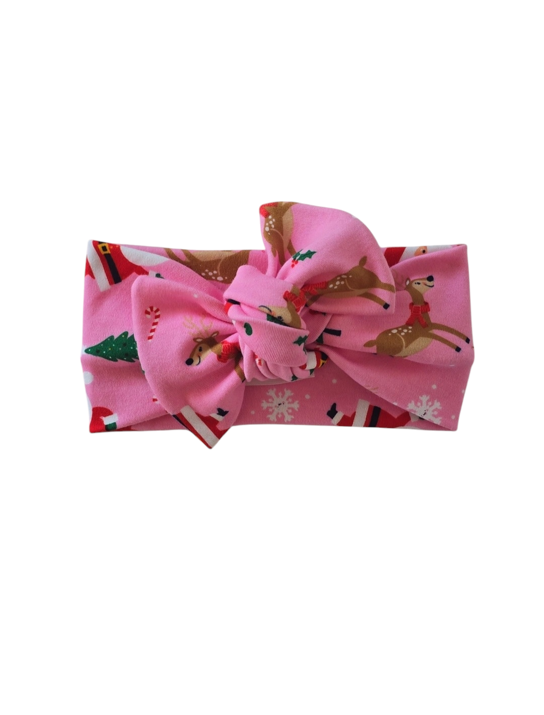 Santa & Reindeer Classic Headband Bow