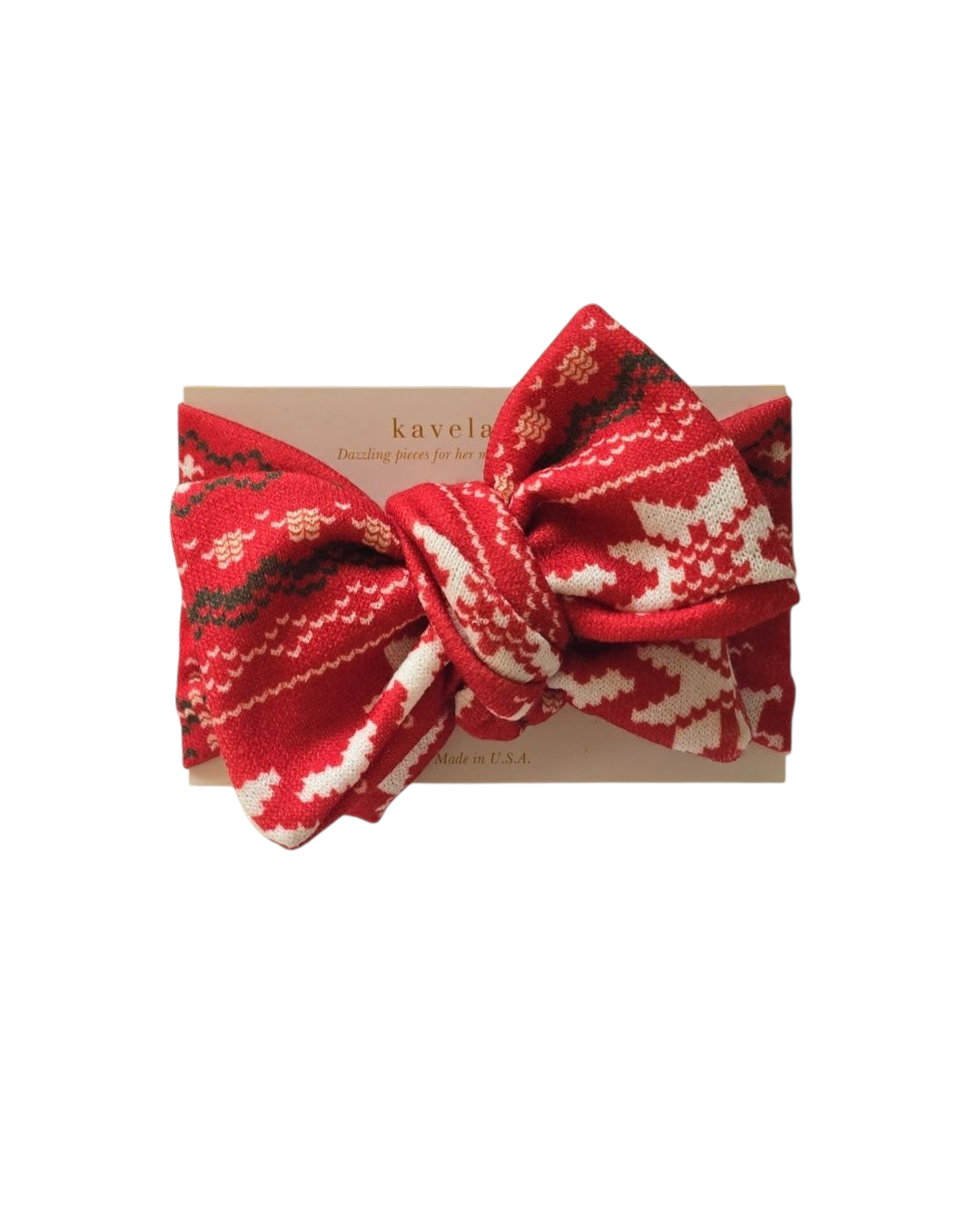 Classic red Christmas bow | Oversized Headband