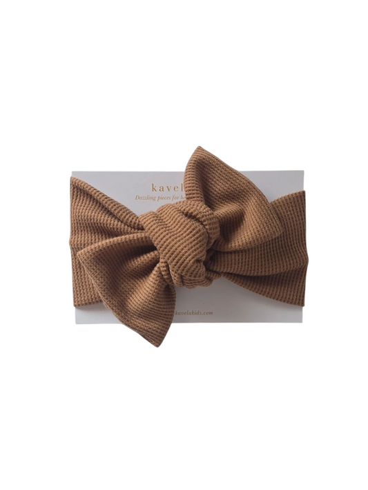 Moccha waffle | Classic Headband Bow