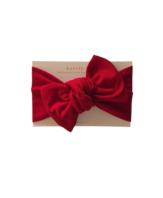 Deep red | Classic Headband Bow