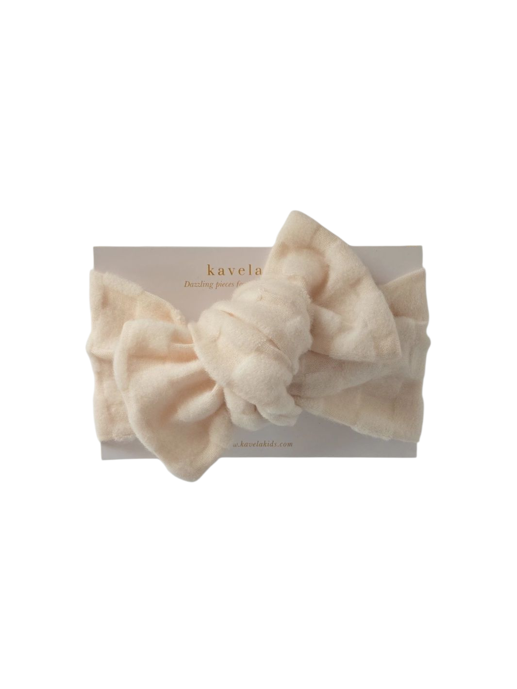 Ivory check | Classic Headband