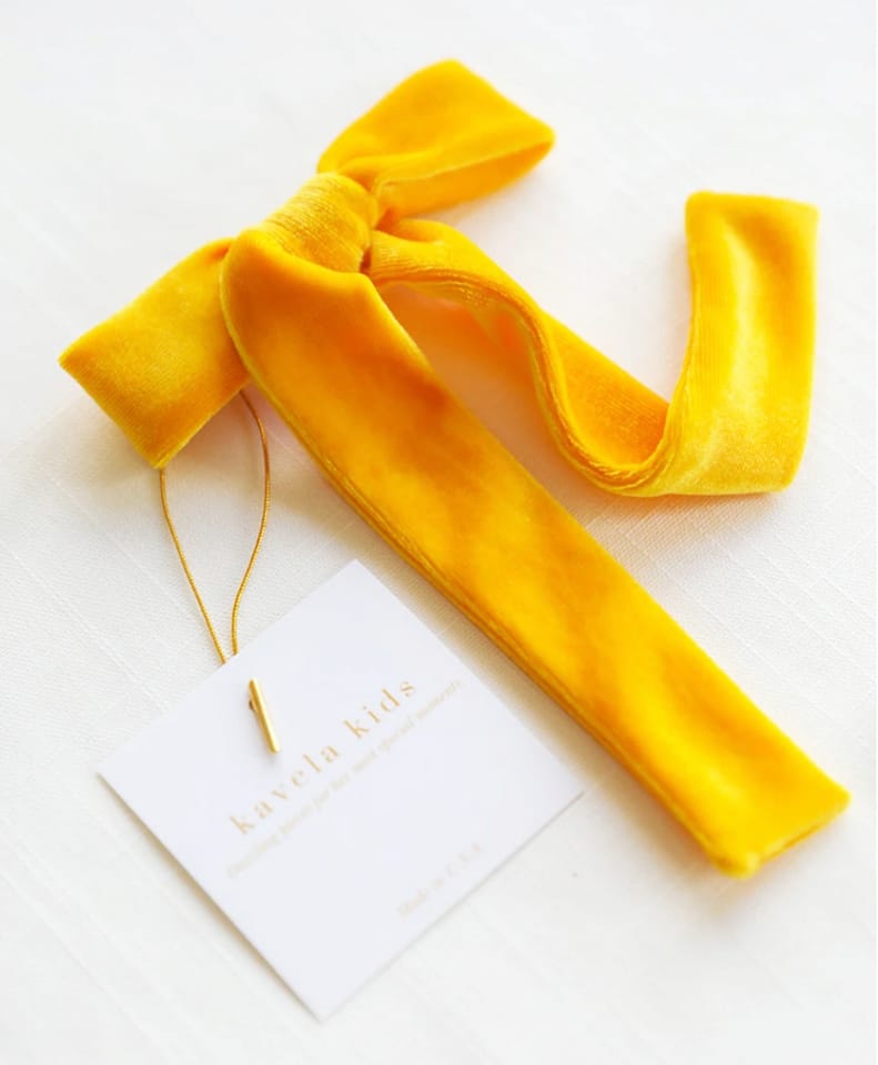 Luxe velvet long tail bow / Provence bow / Ribbon style bow